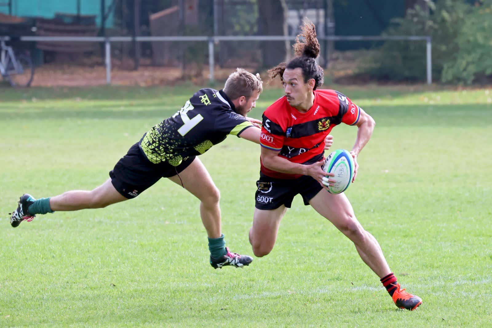 Florian on a rugby pitch